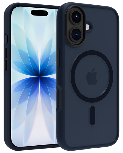 iPhone 17 Hoesje Geschikt voor Magsafe Backcover Shockproof - Donkerblauw