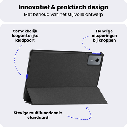 Lenovo Idea Tab Trifold Bookcase Hoes - Zwart