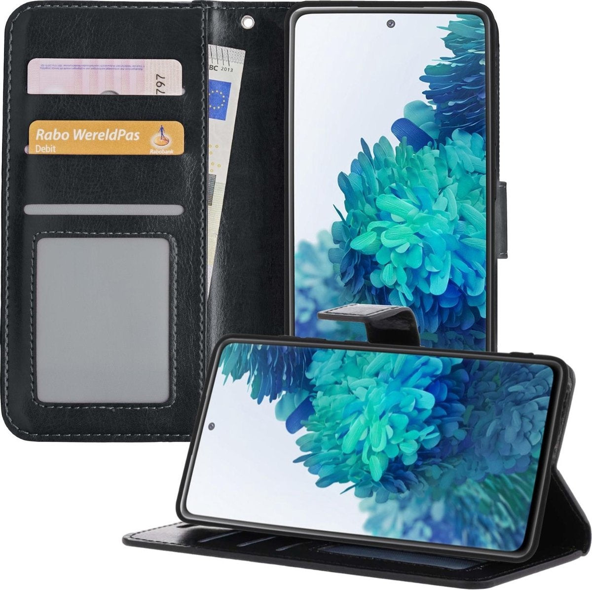 Samsung S20 FE Hoesje Book Case Kunstleer - Zwart