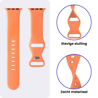 Apple Watch 1, 2, 3, 4, 5, 6, 7, 8, 9, SE - 38/40/41 mm Bandje Siliconen met verstelbare polsband - Calendula