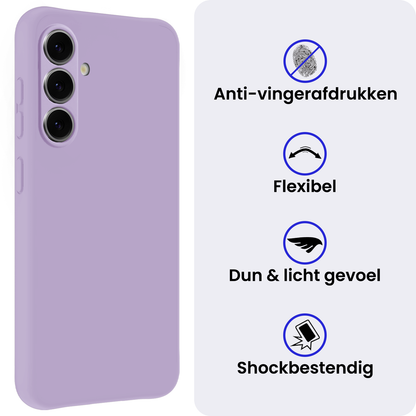 Samsung S26 Plus Hoesje Siliconen Backcover Lichtgewicht - Lila