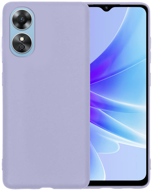 OPPO A17 Hoesje Siliconen - Lila