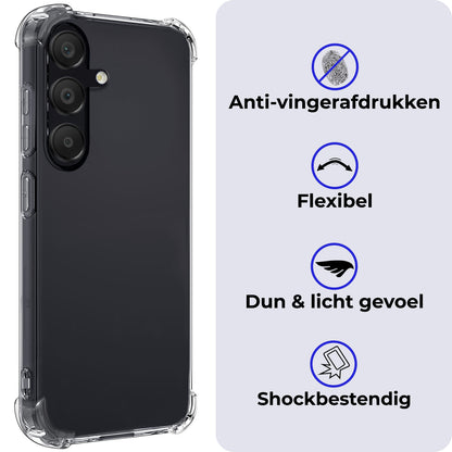 Samsung S23 FE Hoesje Shockproof Backcover Siliconen - Transparant