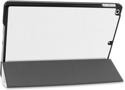 iPad 10.2 2019 Trifold Bookcase Hoes - Wit