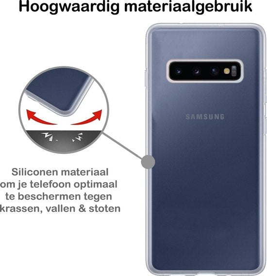 Samsung S10 Hoesje Siliconen - Transparant