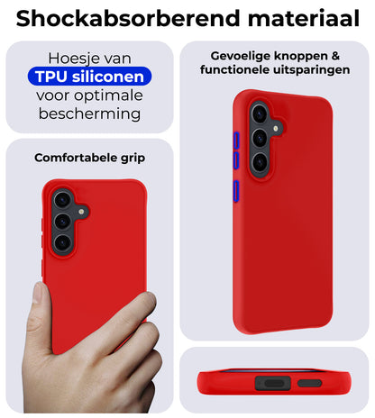 Samsung S23 FE Hoesje Siliconen - Rood