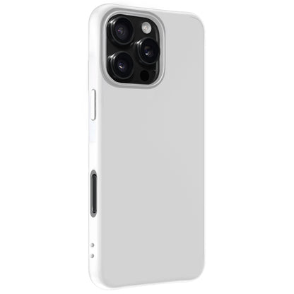 iPhone 16 Pro Hoesje Siliconen Backcover Lichtgewicht - Wit