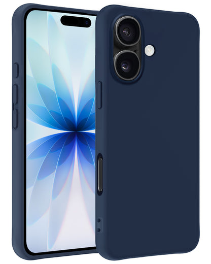 iPhone 17 Hoesje Siliconen Backcover Lichtgewicht - Donkerblauw