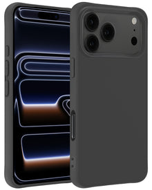 iPhone 17 Pro Hoesje Siliconen Backcover Lichtgewicht - Zwart