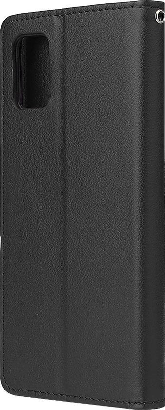 Samsung A41 Hoesje Bookcase Cover met Kaarthouder - Zwart