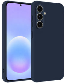 Samsung A57 Hoesje Siliconen Backcover Lichtgewicht - Donkerblauw