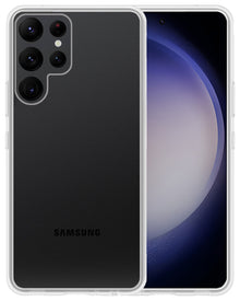 Samsung S23 Ultra Hoesje Siliconen Backcover Lichtgewicht - Transparant