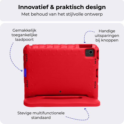 iPad Air 2024 / 2025 (13 inch) Kinderhoes Shockabsorberend Foam - Rood