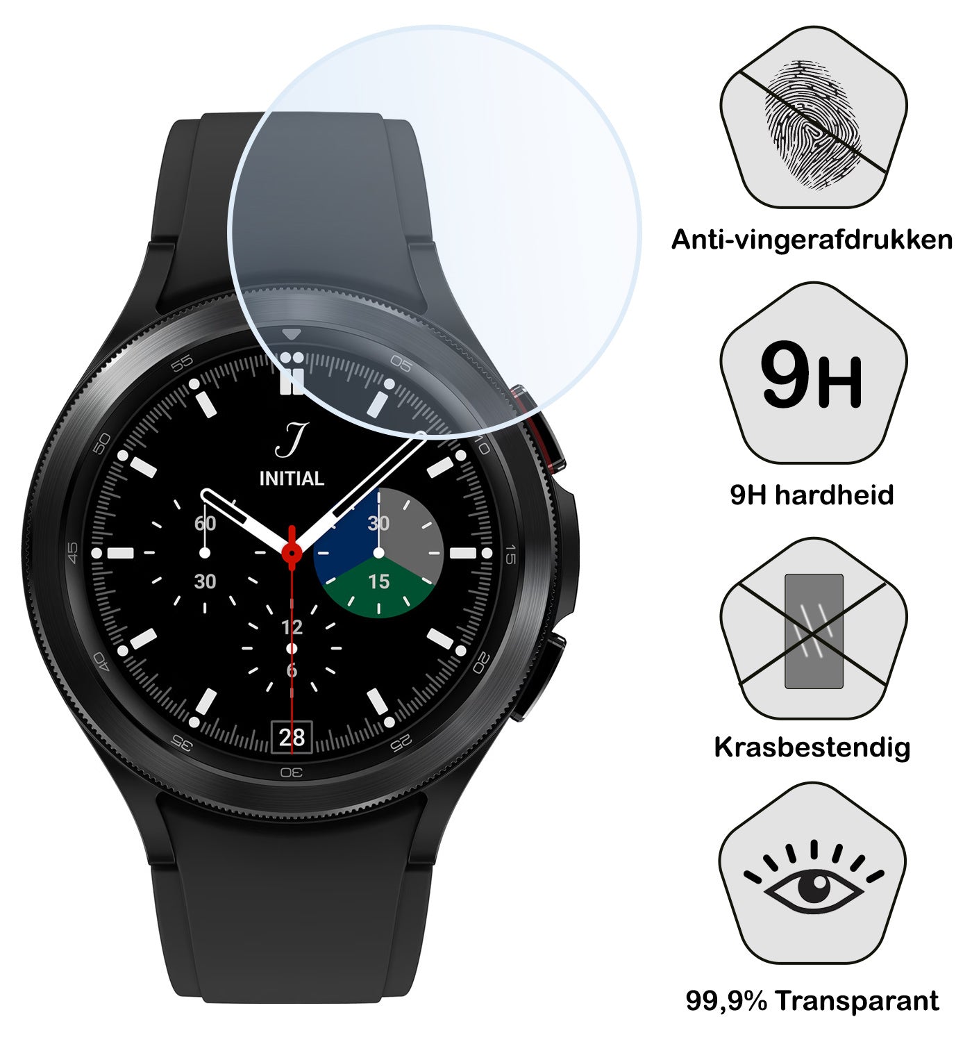 Samsung Galaxy Watch 4 Classic 46 mm Screenprotector Tempered Glass