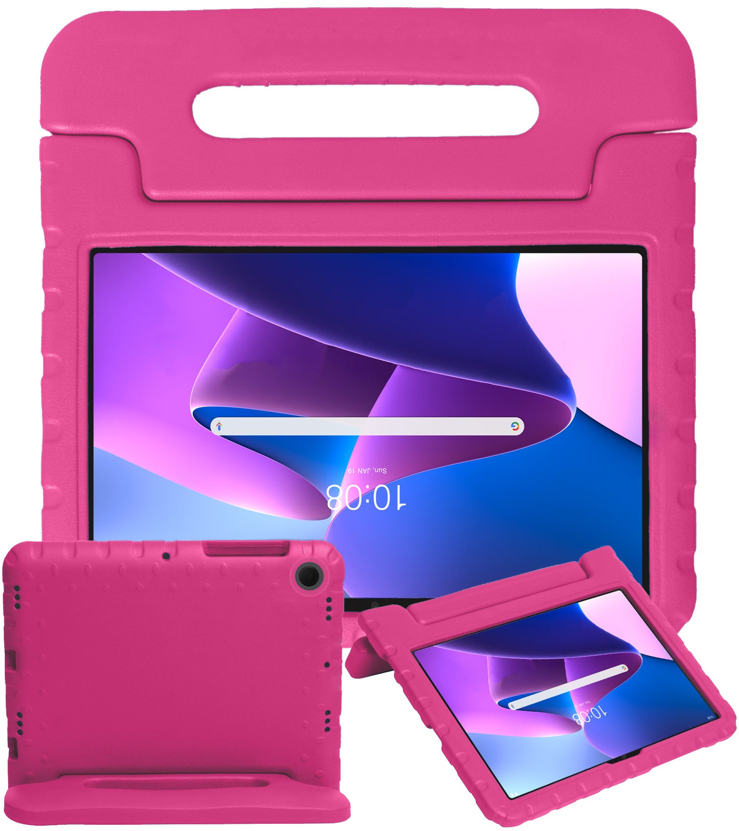 Lenovo Tab M10 Plus 3rd Gen Hoesje Kids Cover Bumper - Roze