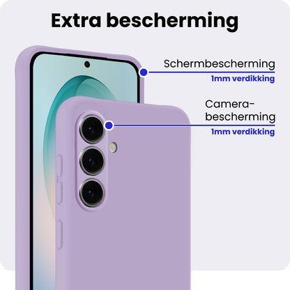 Samsung S26 Plus Hoesje Siliconen Backcover Lichtgewicht - Lila