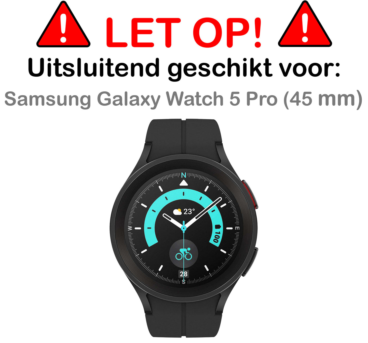 Samsung Watch 5 Pro 45 mm Screenprotector Tempered Glass