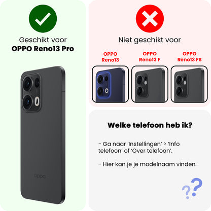 OPPO Reno 13 Pro Screenprotector Gehard Glas - Full Screen