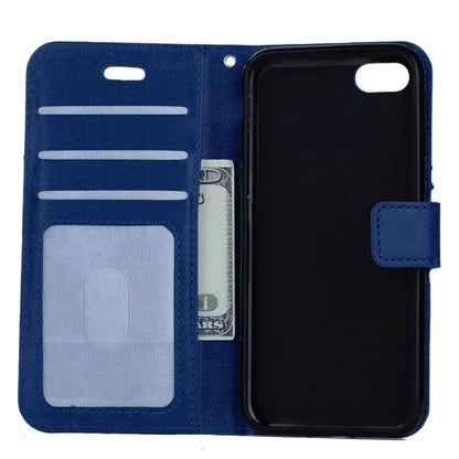 iPhone 8 Hoesje Bookcase Cover met Kaarthouder - Donkerblauw