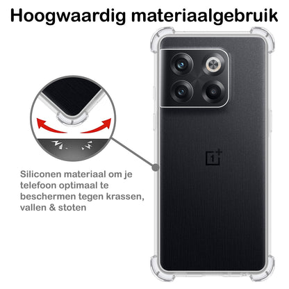 OnePlus 10T Hoesje Shockproof Backcover Siliconen - Transparant