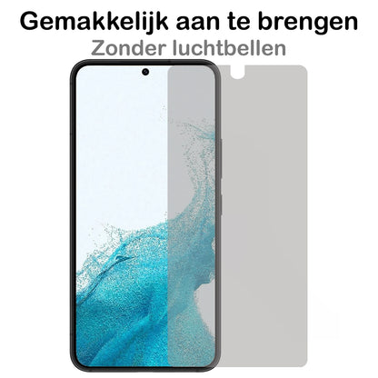 Samsung S22 Screenprotector Gehard Glas - Privacy