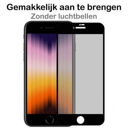 iPhone SE 2022 Screenprotector Gehard Glas - Privacy