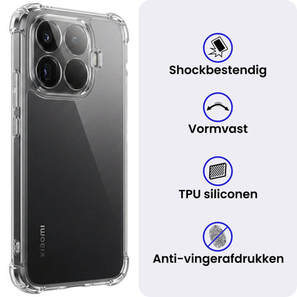 Xiaomi 15T Pro Hoesje Shockproof Backcover Siliconen - Transparant