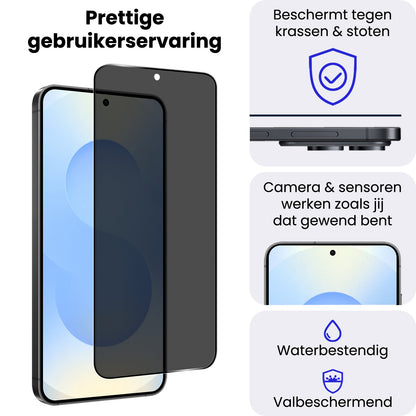 Samsung S25 Edge Screenprotector Gehard Glas - Privacy