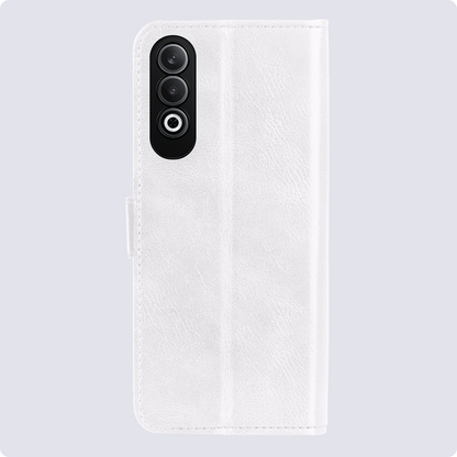 OnePlus Nord CE 4 Hoesje Bookcase Cover met Kaarthouder - Wit