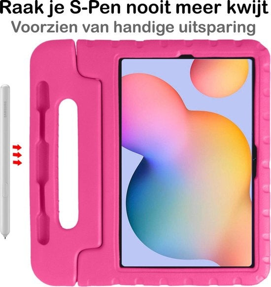 Samsung Galaxy Tab S6 Lite Hoesje Kids Cover Bumper - Roze