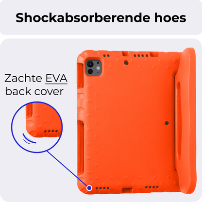 iPad Pro 2024 (11 inch) Kinderhoes Shockabsorberend Foam - Oranje