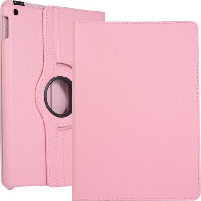 iPad 10.2 2019 Trifold Bookcase Hoes 360 Graden Draaibaar - Lichtroze