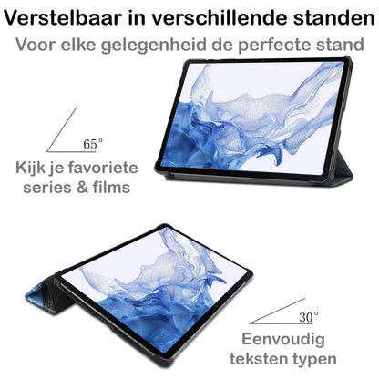Samsung Galaxy Tab S8 Ultra Trifold Bookcase Hoes - Sterrenhemel