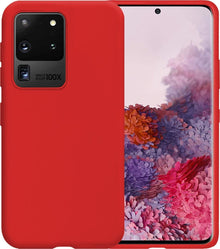 Samsung S20 Ultra Hoesje Siliconen Backcover Lichtgewicht - Rood