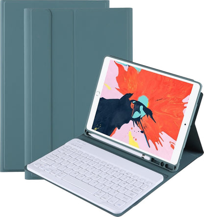 iPad 10.2 2019 Toetsenbord Hoes met Uitneembaar toetsenbord - Donkergroen