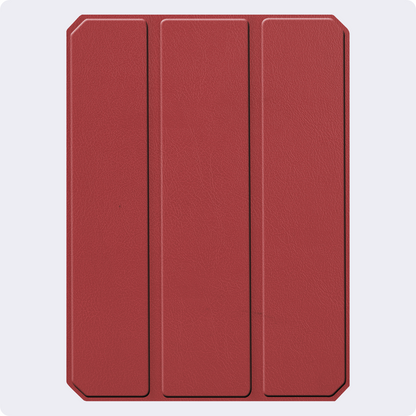 iPad Mini 7 Trifold Bookcase Hoes met Penhouder voor Apple Pen - Donkerrood
