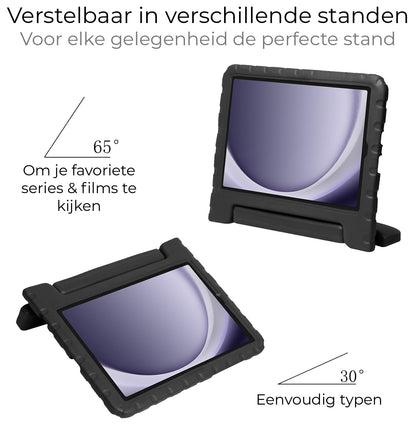 Samsung Galaxy Tab A9 Kinderhoes Shockabsorberend Foam - Zwart