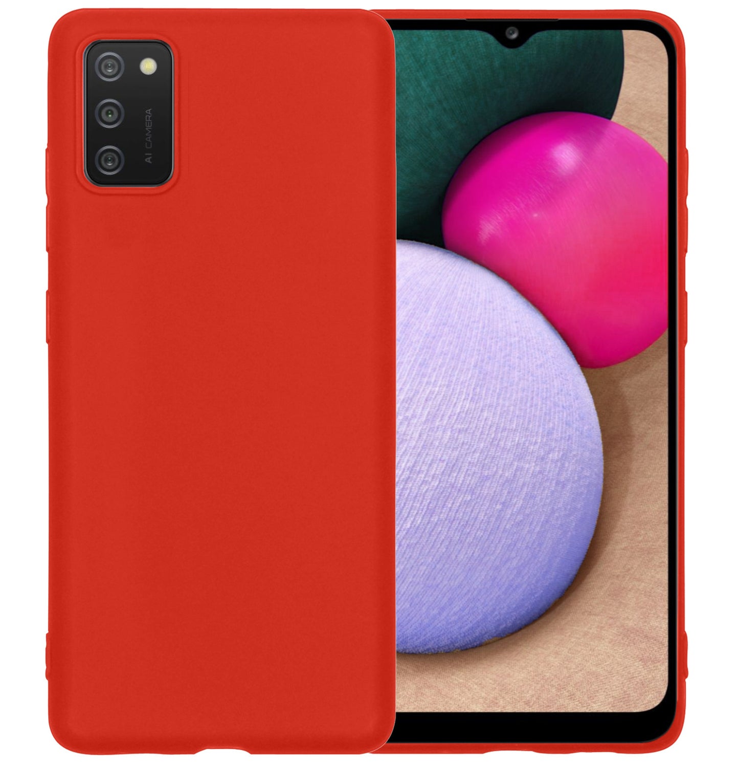 Samsung A03s Hoesje Siliconen - Rood