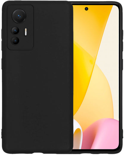 Xiaomi 12 Lite Hoesje Siliconen - Zwart