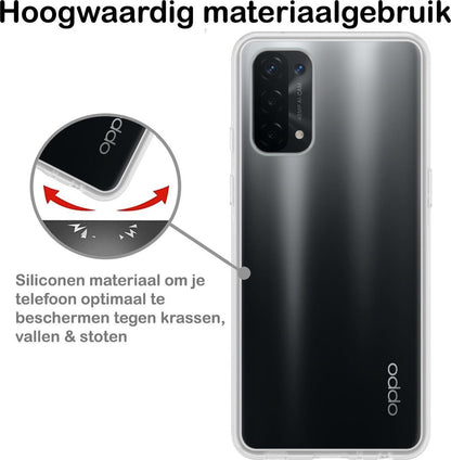 OPPO A54 5G Hoesje Siliconen Backcover Lichtgewicht - Transparant