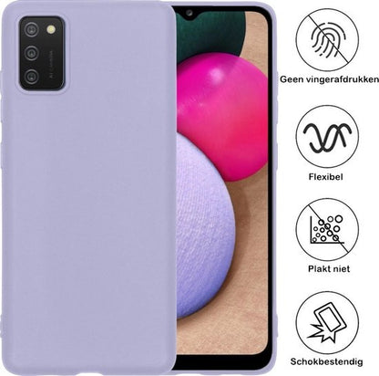 Samsung A02s Hoesje Siliconen Backcover Lichtgewicht - Lila