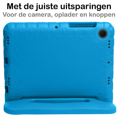 Lenovo Tab M10 Plus 3rd Gen Kinderhoes Shockabsorberend Foam - Blauw