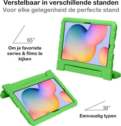 Samsung Galaxy Tab S6 Lite Hoesje Kids Cover Bumper - Groen