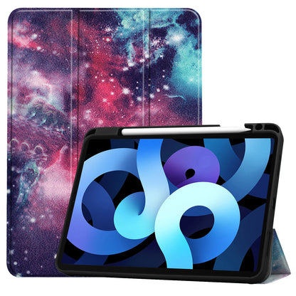 iPad Air 2022 Trifold Bookcase Hoes met Penhouder voor Apple Pen - Galaxy