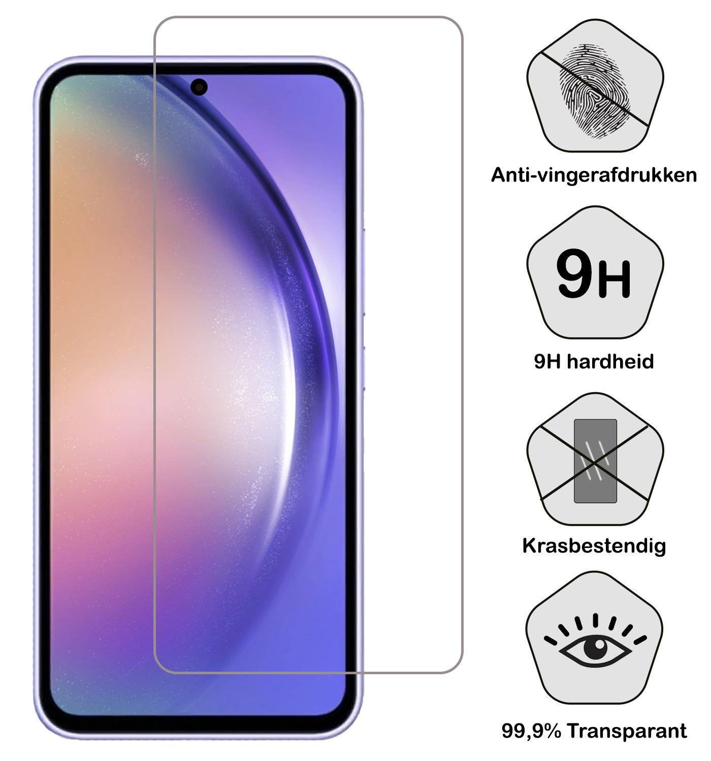 Samsung A54 Screenprotector Tempered Glass