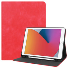 iPad 10.2 2021 Trifold Bookcase Luxe Hoes - Rood