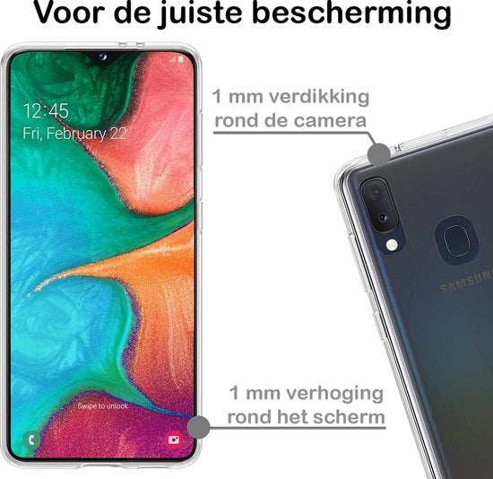 Samsung A20e Hoesje Siliconen - Transparant