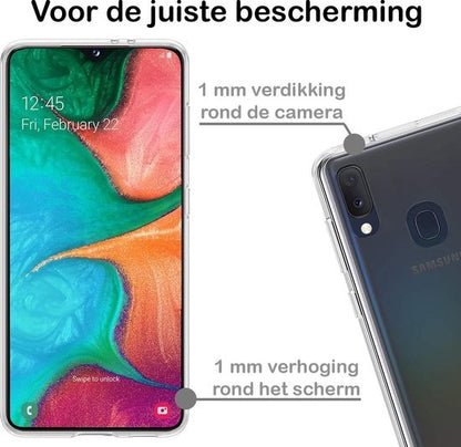 Samsung A20e Hoesje Siliconen - Transparant