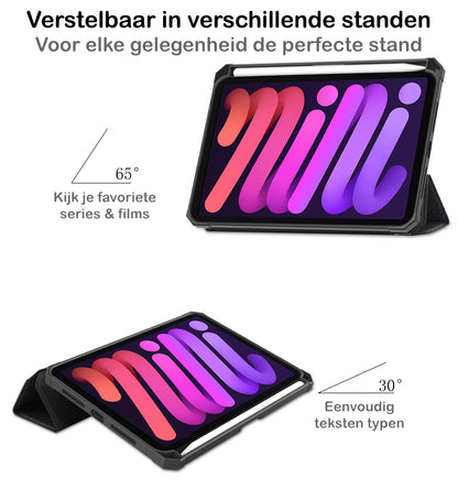iPad Mini 6 Trifold Bookcase Hoes met Penhouder voor Apple Pen - Don't Touch Me