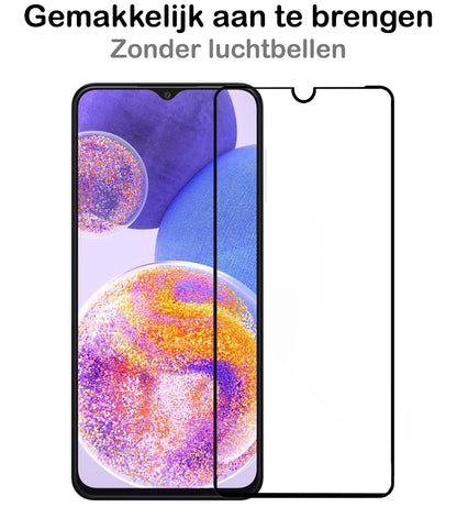 Samsung A23 Screenprotector Gehard Glas - Full Screen